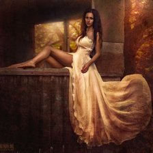 Схема вышивки «Девушка»