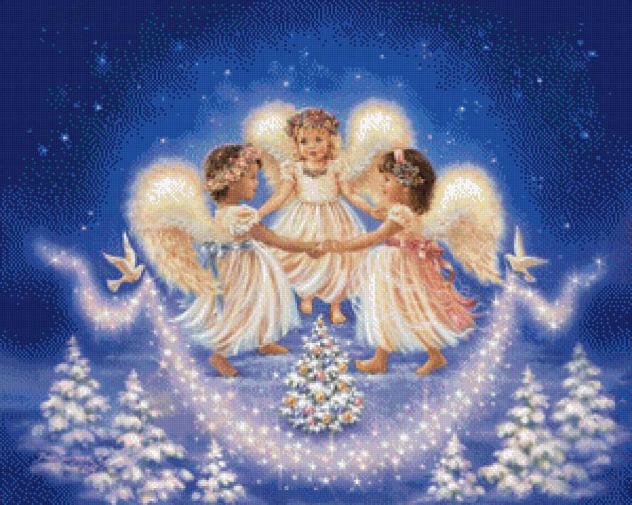 рождество - счастье, ангел, рождество - предпросмотр