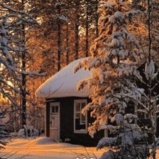 Схема вышивки «Зимний пейзаж»