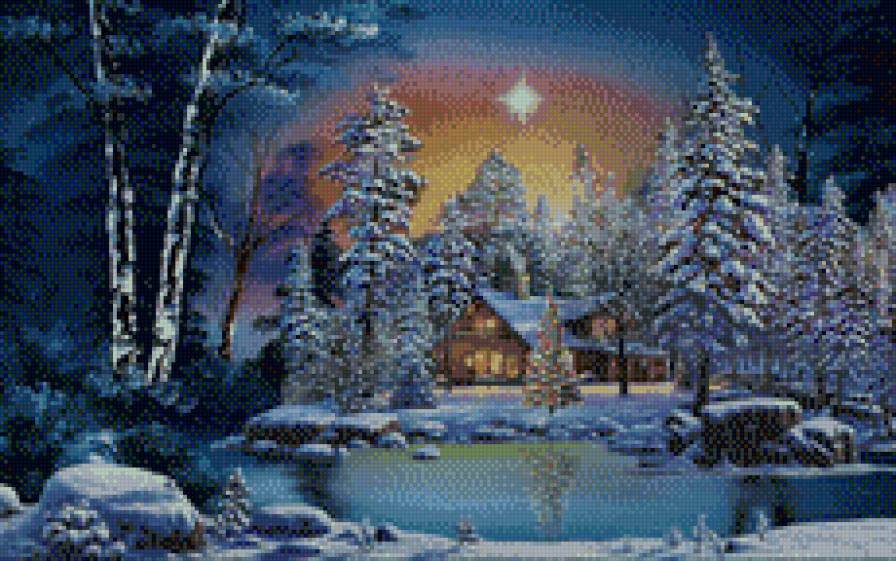 домик ночью 5 - предпросмотр