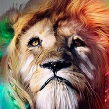 Схема вышивки «Лев трио2»