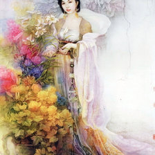 Схема вышивки «японка»