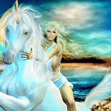 Схема вышивки «девушка на коне»