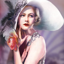 Схема вышивки «дама»