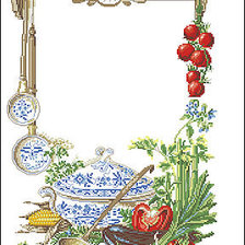 Схема вышивки «кухонный узор»