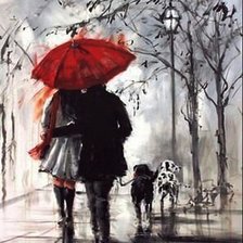 Пара под зонтом