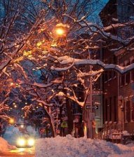 Схема вышивки «Ночная улица»