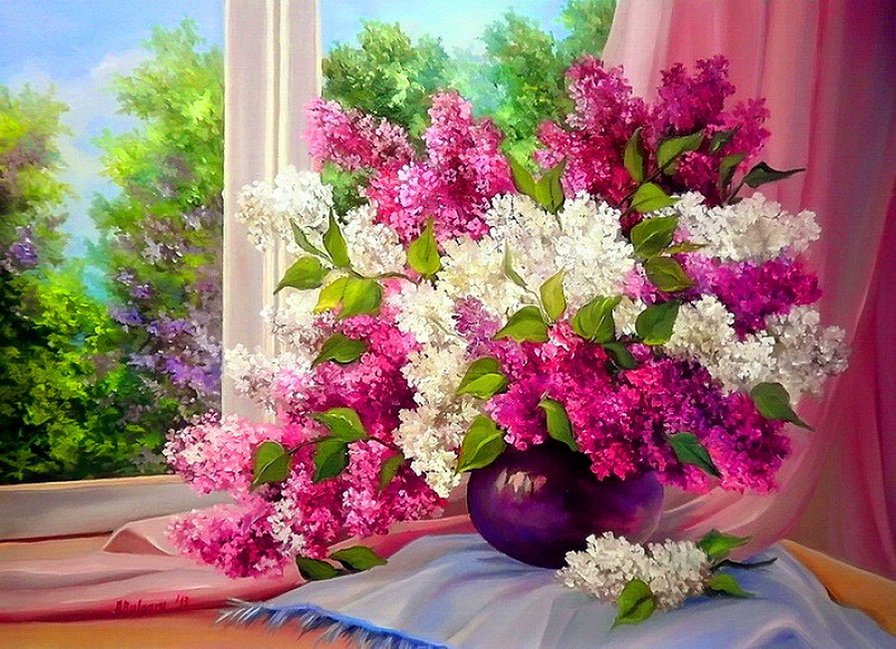 Букет цветов - сирень, весна - оригинал