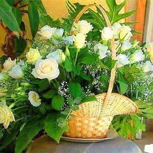 Схема вышивки «Корзина роз.»