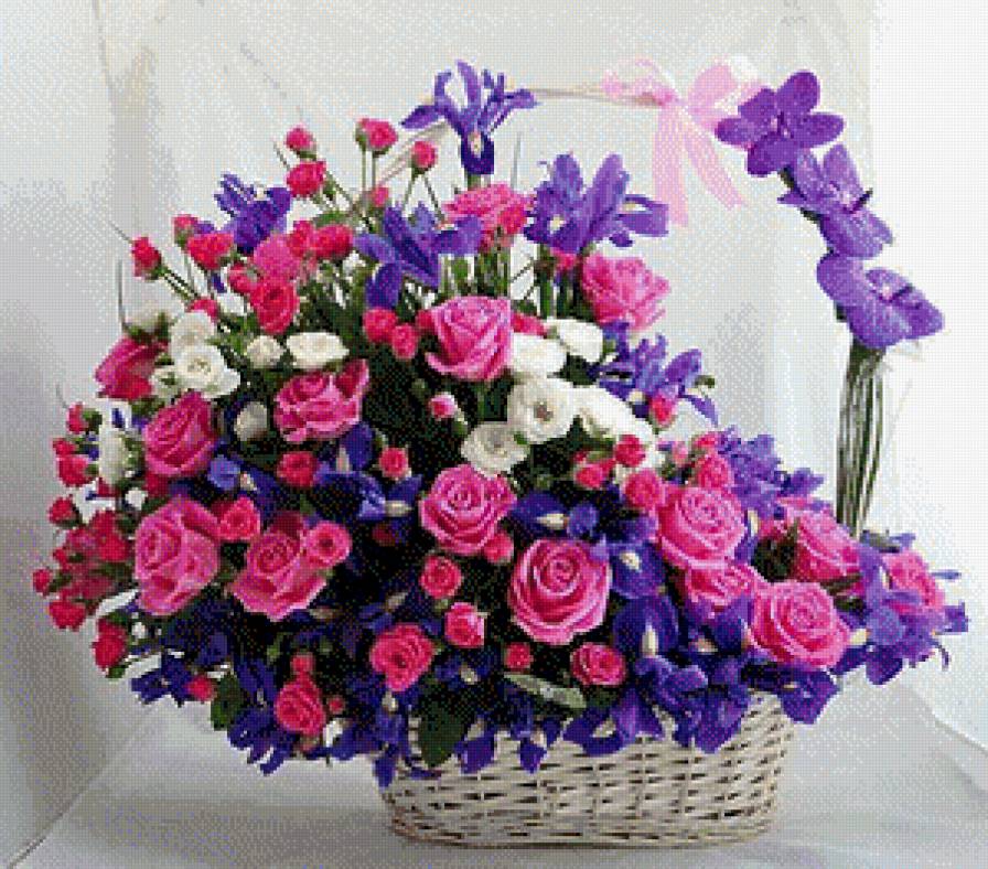 Корзина роз - розы, букет, цветы - предпросмотр