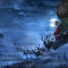 Упряжка Санта Клауса.