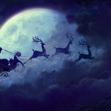 Упряжка Санта Клауса.