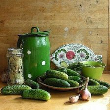 Схема вышивки «Засолка огурцов»