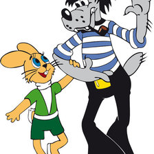 Схема вышивки «Заяц и волк»