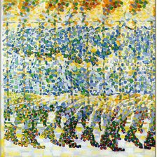 Схема вышивки «Девушка бегущая по балкону»