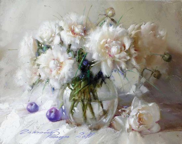 Белые пионы - цветы - оригинал