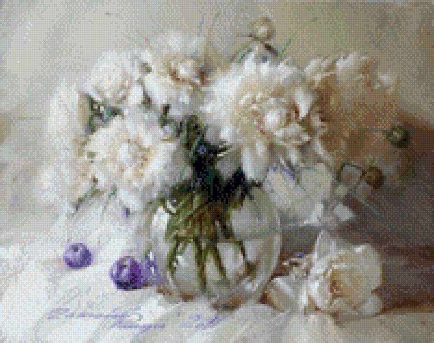 Белые пионы - цветы - предпросмотр