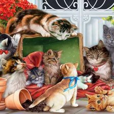 Схема вышивки «gattini 1»