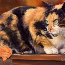 Схема вышивки «кошка»