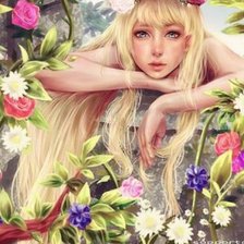 Схема вышивки «девушка»