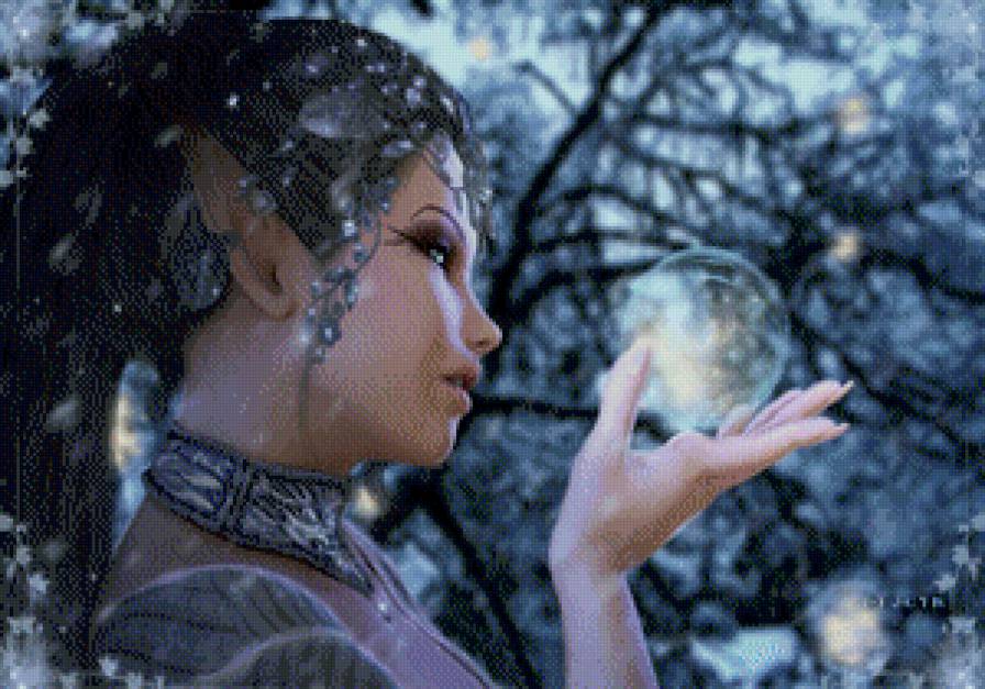 девушка и шар - предпросмотр