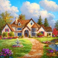 Схема вышивки «Домик»