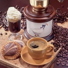 Схема вышивки «Кофе»