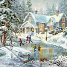 Схема вышивки «Зимние забавы»