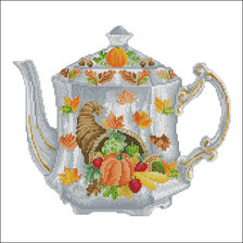 Схема вышивки «Осений чайник»