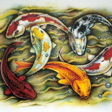 Схема вышивки «9 карпов (6 :)»