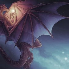 Схема вышивки «дракон со звездой»