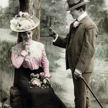 Схема вышивки «Свидание ретро.»