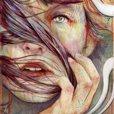 Схема вышивки «девушка»