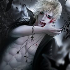 Схема вышивки «вампир»