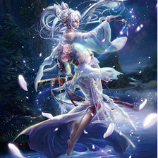 Схема вышивки «Девушка на воде»