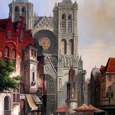 Схема вышивки «городской пейзаж»