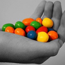 Схема вышивки «M&M's в ладони»