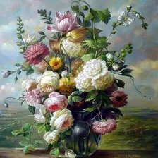 Схема вышивки «красивенный букет»