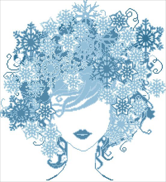 Снегурочка - девушка.снежинка. - оригинал