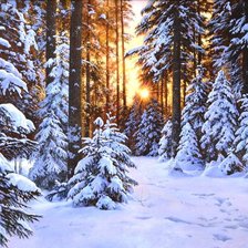 Схема вышивки «Зимний пейзаж»