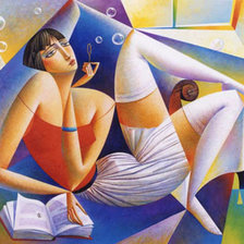 Схема вышивки «девушка»