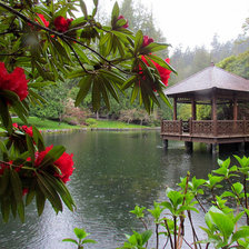 Схема вышивки «Беседка на воде»