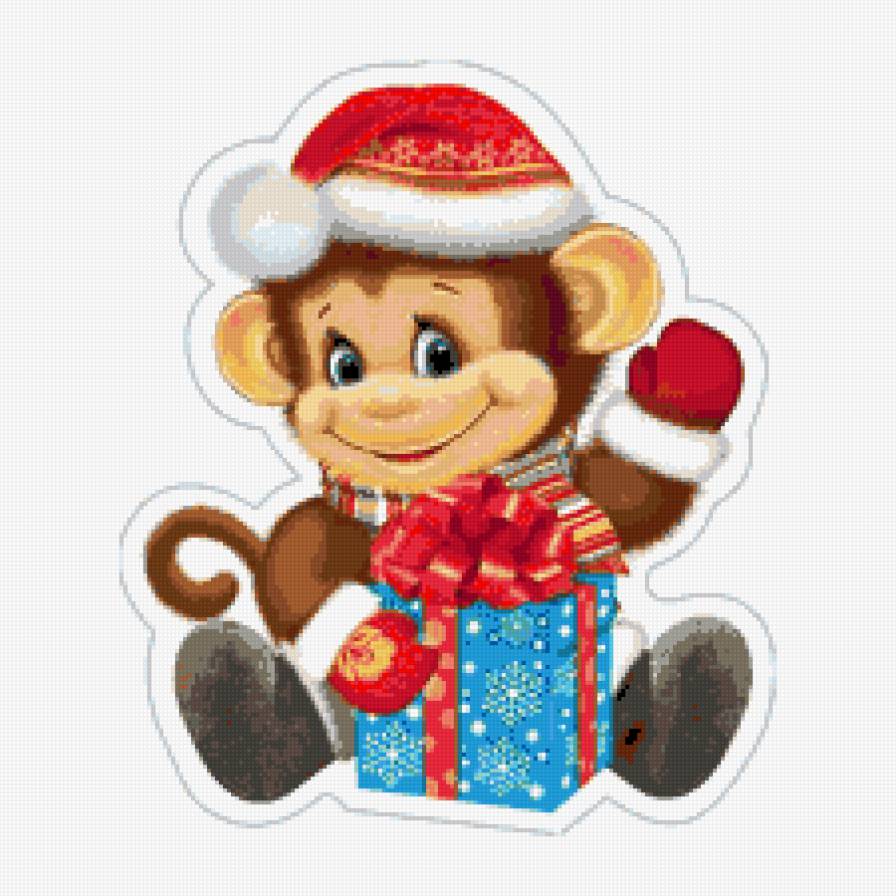 Новогодняя - детские, подушка, животные, новогодняя - предпросмотр