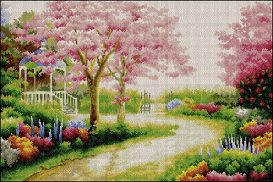 Весенний сад - сад, пейзаж, весна - предпросмотр