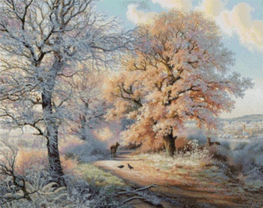 зимний пейзаж - зима, пейзаж - предпросмотр