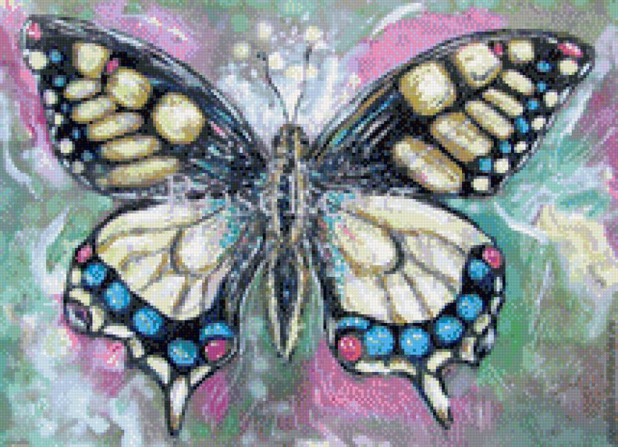 Бабочка - искусство, живопись, картина - предпросмотр