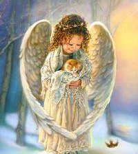 Ангелок с котёнком