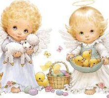 Схема вышивки «Ангелочки с утятами»