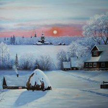 Схема вышивки «зима»