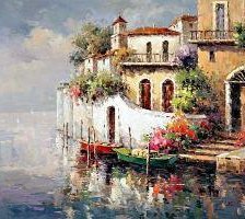 Схема вышивки «Окраина Венеции»